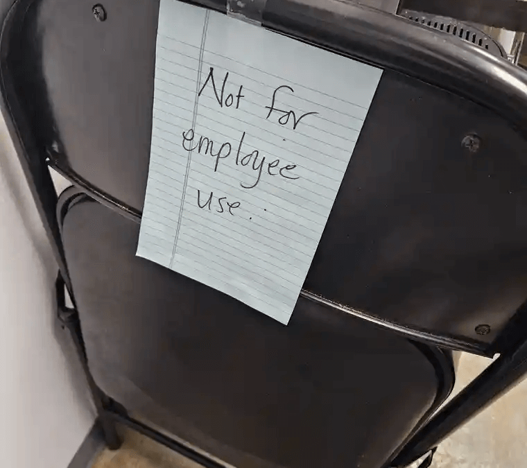 No Sitting!